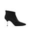 思加图2021冬季新款时尚水钻尖头短靴细高跟短靴女靴子ECV01DD1