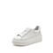 思加图2021秋季新款时尚系带小白鞋圆头厚底单鞋女休闲鞋C5651CM1
