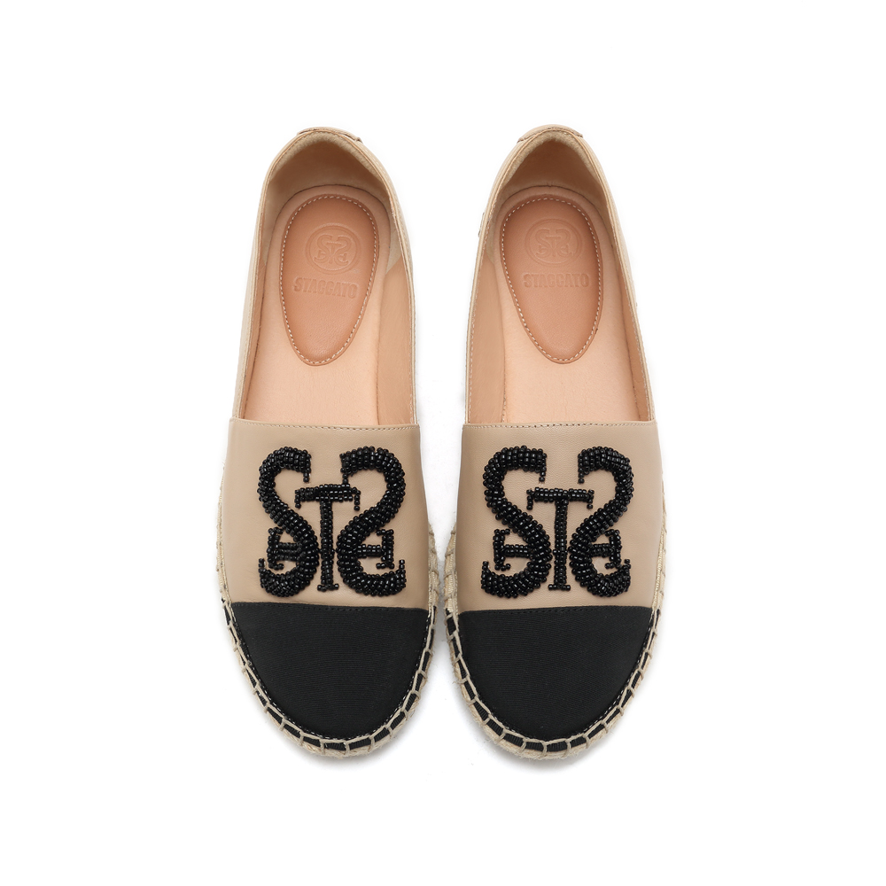 思加图2021秋季新款渔夫鞋圆头厚底一脚蹬懒人鞋女休闲鞋9ua96ca1