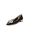 思加图2022春季新款优雅通勤浅口鞋尖头低跟单鞋女皮鞋EBZ13AQ2