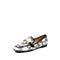思加图2022春季新款个性拼色平跟乐福鞋一脚蹬单鞋女皮鞋ED802AA2