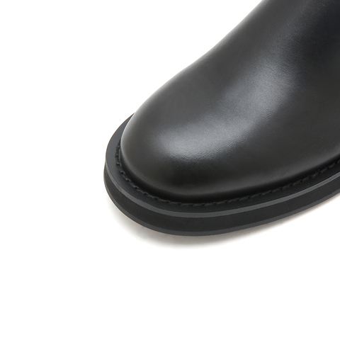 思加图2022冬季新款切尔西靴短靴粗跟时装靴女皮靴EFF06DD2
