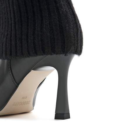 思加图2022冬季新款时尚毛线筒时装靴短靴女皮靴9VP18DD2