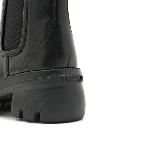 思加图2022冬季新款英伦厚底切尔西靴短靴女皮靴EES07DD2