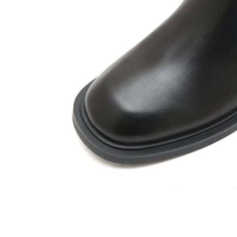思加图2022冬季新款时尚骑士靴长靴高筒靴女皮靴EFP03DG2