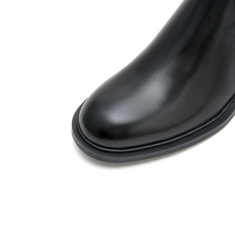 思加图2022冬季新款英伦风切尔西靴短靴女皮靴子EC320DD2