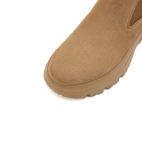 思加图2022冬季新款奶油鞋休闲厚底切尔西靴时装靴女中靴EFU03DZ2