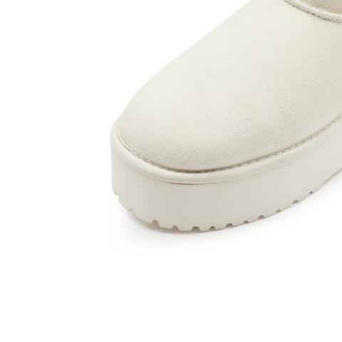 思加图2023冬季新款保暖雪地靴短靴厚底毛里时装靴女皮靴S1354DD3
