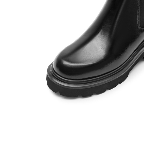 思加图2023冬季新款英伦风切尔西靴烟筒靴短靴厚底女靴子S5978DD3