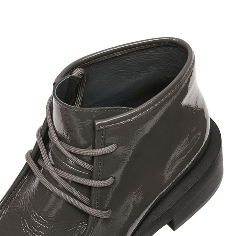 思加图2023冬季新款复古袋鼠鞋低靴裸靴时装靴粗跟女靴子S2257DD3
