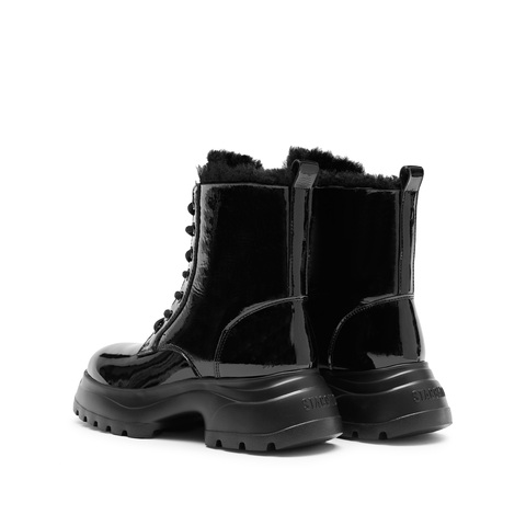 思加图2023冬季新款英伦风雪地靴马丁靴保暖厚底短靴女靴S8771DD3