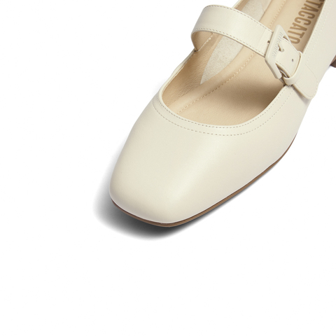 思加图2023春季新款奶油鞋玛丽珍鞋浅口单鞋平底鞋女皮鞋EPQ02AQ3