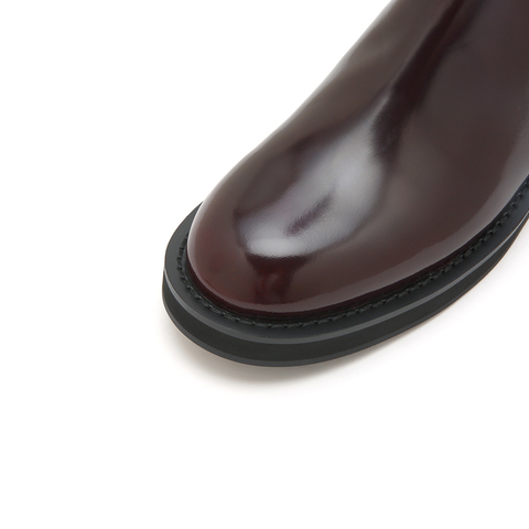 思加图2023冬季新款红酒靴长靴高筒靴时装靴女皮靴EFF18DC3