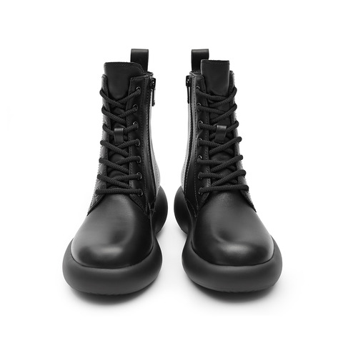思加图2023冬季新款马丁鼓鼓靴英伦风奶油鞋厚底增高短靴时装靴女靴ESB02DD3