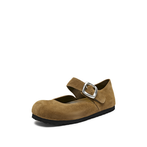 思加图2024秋季新款休闲大头鞋勃肯鞋厚底丑萌鞋女单鞋子S8554CA4