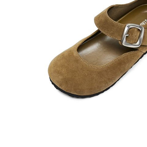 思加图2024秋季新款休闲大头鞋勃肯鞋厚底丑萌鞋女单鞋子S8554CA4