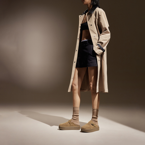 思加图2024秋季新款复古勃肯鞋穆勒拖厚底增高拖鞋毛里女鞋EN312CH4