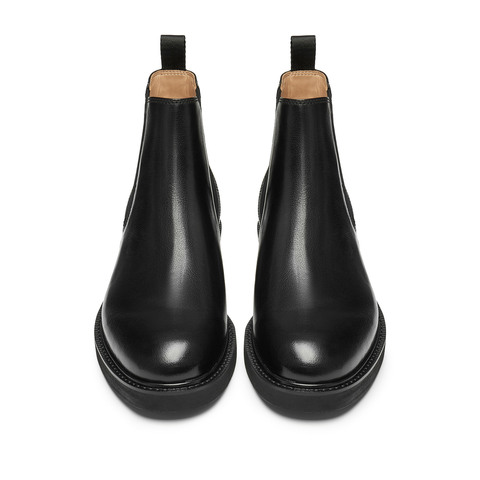 思加图2024冬季新款约克靴英伦风切尔西靴短靴低靴粗跟男靴子E1K09DD4