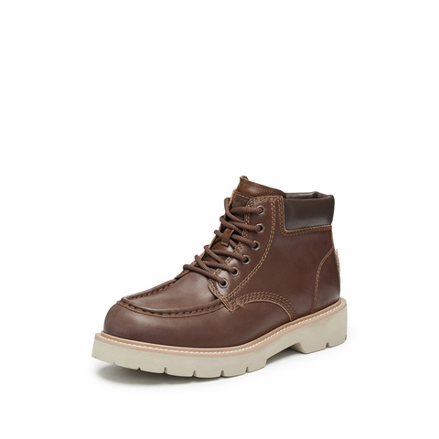 思加图2024冬季新款大漠靴英伦风马丁靴工装靴厚底低靴男靴子E1101DD4