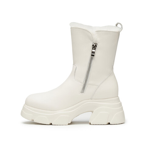 思加图2024冬季新款奶油鞋保暖雪地靴厚底增高中筒靴女靴M6817DZ4