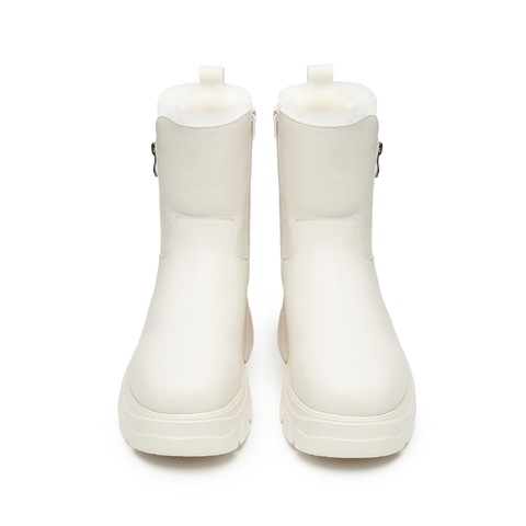 思加图2024冬季新款奶油鞋保暖雪地靴厚底增高中筒靴女靴M6817DZ4