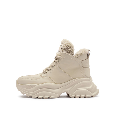 思加图2024冬季新款时尚雪地靴马丁靴厚底保暖短靴女靴子S6835DD4