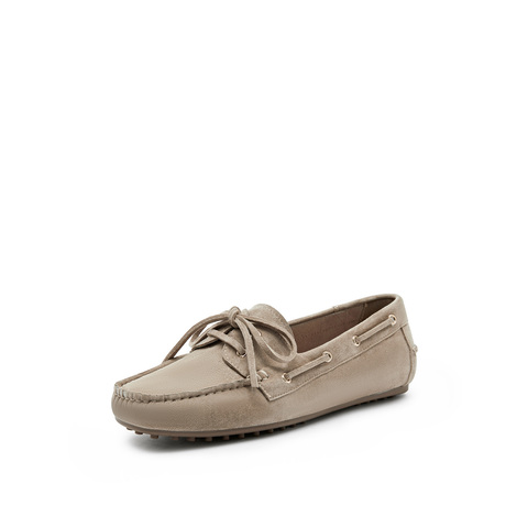 思加图2024秋季新款英伦风豆豆鞋平底鞋一脚蹬单鞋女鞋子S8581CA4