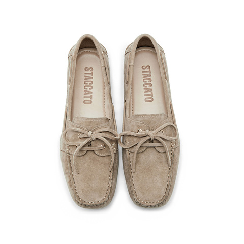 思加图2024秋季新款英伦风豆豆鞋平底鞋一脚蹬单鞋女鞋子S8581CA4