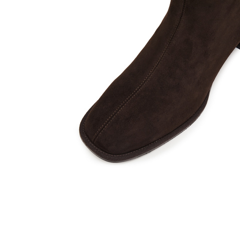 思加图2024冬季气质通勤短靴时装靴粗跟复古女靴子J2560DD4