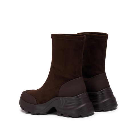 思加图2024冬季复古运动靴短靴厚底增高时装靴女靴子Y2139DD4