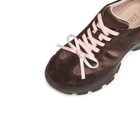 思加图2024秋季甜酷老爹鞋厚底增高运动休闲鞋系带女鞋子Y2457CM4