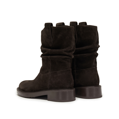 思加图2024冬季复古西部牛仔靴中靴时装靴粗跟靴女靴子B8185DZ4