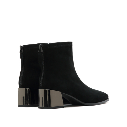 思加图2024冬季新款通勤方头时装靴短靴子女皮靴Y2180DD4