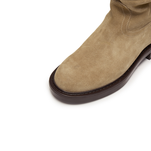 思加图2024冬季复古西部牛仔靴中靴时装靴粗跟靴女靴子B8185DZ4