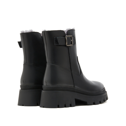 思加图2024冬季新款保暖毛里雪地靴厚底短靴女皮靴M7121DD4