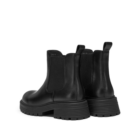 思加图2024冬季英伦风切尔西靴烟筒靴中靴时装靴女靴B6987DD4