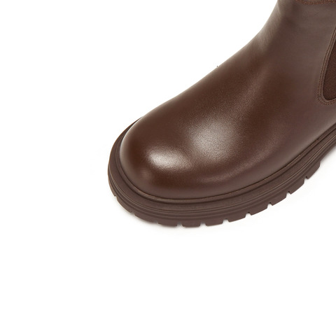 思加图2024冬季英伦风切尔西靴烟筒靴中靴时装靴女靴B6987DD4