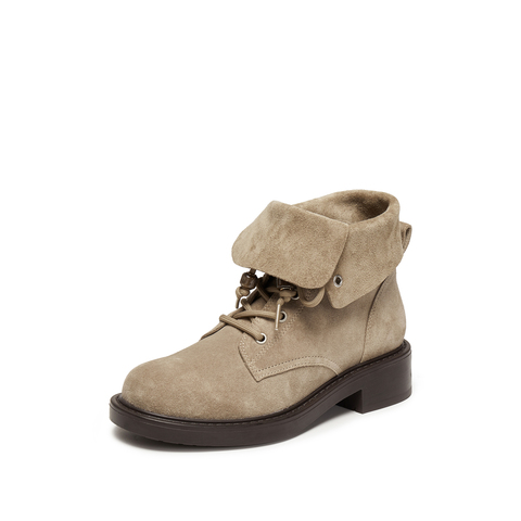 思加图2024冬季复古马丁靴中靴厚底增高时装靴女靴子B8189DZ4