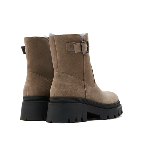 思加图2024冬季新款保暖毛里雪地靴厚底短靴女皮靴M7121DD4