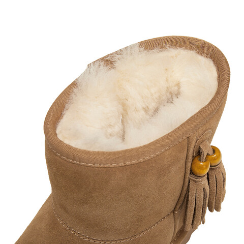 思加图2024冬季复古雪地靴毛里保暖时装靴短靴厚底女靴J2028DD4