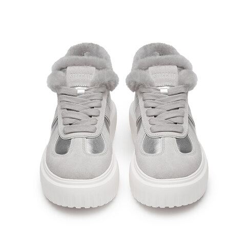 思加图2025春季新款复古德训鞋保暖厚底休闲鞋板鞋女鞋B2566AM5