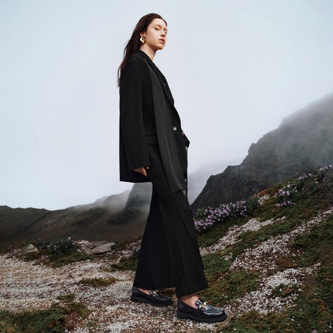 思加图2025春季新款四便爵士乐福鞋英伦风粗跟小皮鞋女单鞋9UL01AA5