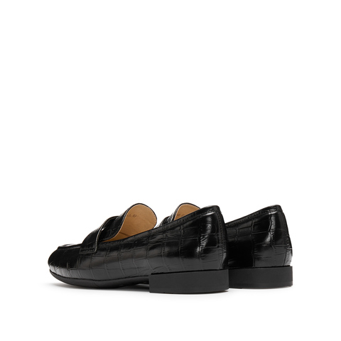 思加图2025春季新款复古奶油鞋乐福鞋一脚蹬粗跟鞋女单鞋B2356AA5