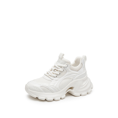 思加图2025春季新款老爹鞋厚底增高运动休闲透气女单鞋S2438AM5