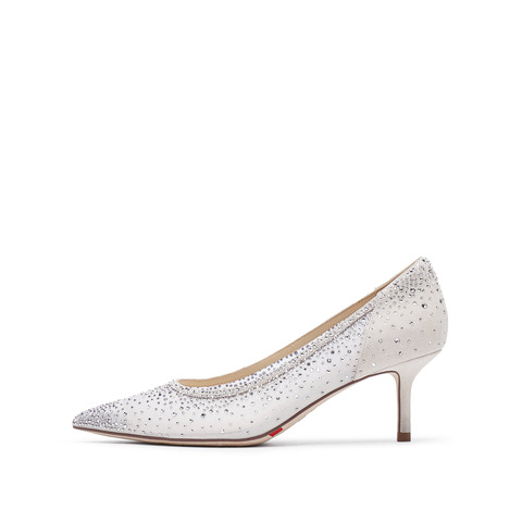 思加图2025春季新款繁星仙女鞋细高跟鞋婚鞋浅口单鞋优雅女鞋9NW84AQ5