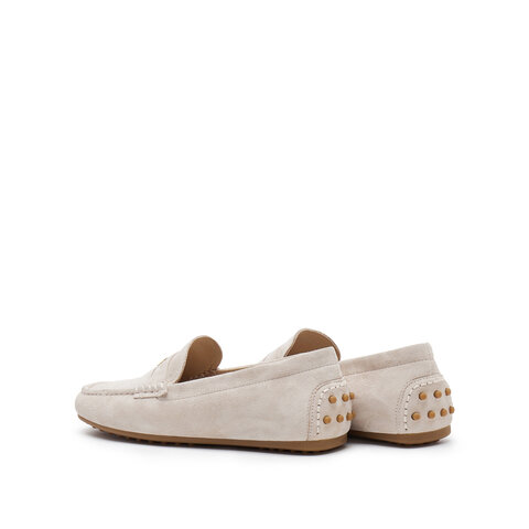 思加图2025春季新款英伦风豆豆鞋一脚蹬小皮鞋平底鞋女单鞋S5813AA5