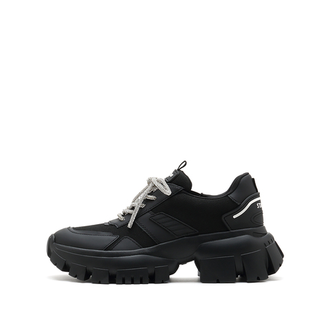 思加图2025春季新款厚底系带老爹鞋圆头休闲鞋单鞋女鞋ECE11AM5