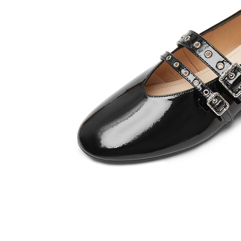 思加图2025春季新款小金船芭蕾舞鞋玛丽珍鞋平底鞋浅口单鞋女鞋子EA918AQ5