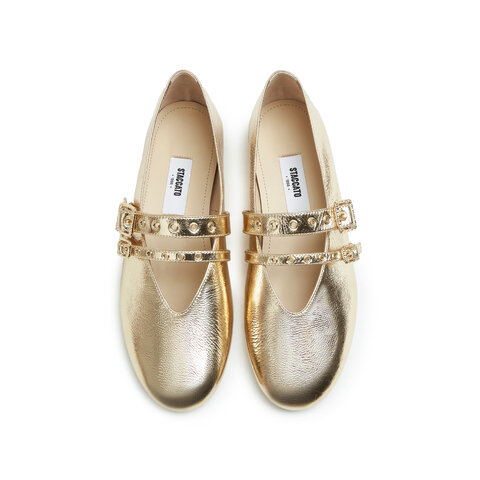 思加图2025春季新款小金船芭蕾舞鞋玛丽珍鞋平底鞋浅口单鞋女鞋子EA918AQ5