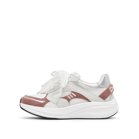 思加图2025春季新款甜酷运动鞋厚底增高休闲鞋透气女鞋H2921AM5